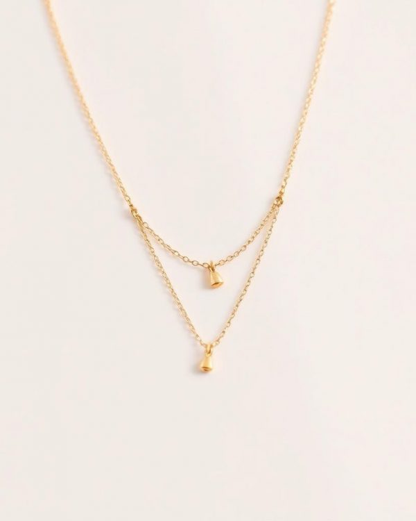 Layered Gold Pendant Necklace
