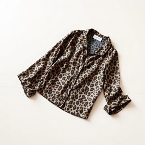 Leopard Silk Blouse